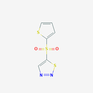 molecular formula C6H4N2O2S3 B2862544 5-(2-Thienylsulfonyl)-1,2,3-thiadiazole CAS No. 478042-67-0