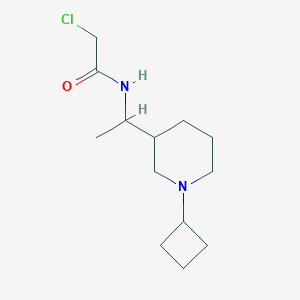 molecular formula C13H23ClN2O B2862548 2-Chloro-N-[1-(1-cyclobutylpiperidin-3-yl)ethyl]acetamide CAS No. 2411270-77-2