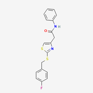 2-(2-((4-fluorobenzyl)thio)thiazol-4-yl)-N-phenylacetamide