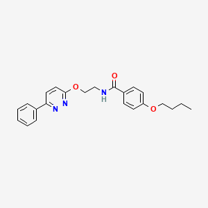 molecular formula C23H25N3O3 B2862557 4-butoxy-N-{2-[(6-phenylpyridazin-3-yl)oxy]ethyl}benzamide CAS No. 920180-58-1