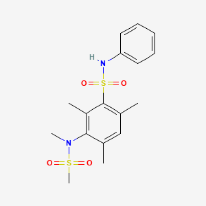 molecular formula C17H22N2O4S2 B2862560 2,4,6-trimethyl-3-(N-methylmethylsulfonamido)-N-phenylbenzenesulfonamide CAS No. 923226-45-3