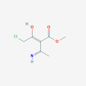 molecular formula C7H10ClNO3 B2862565 Methyl 3-amino-2-(2-chloroacetyl)but-2-enoate CAS No. 732997-88-5