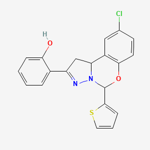 2-(9-Chloro-5-thien-2-yl-1,10b-dihydropyrazolo[1,5-c][1,3]benzoxazin-2-yl)phenol