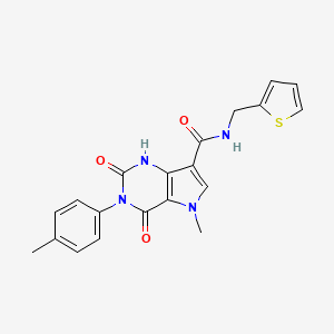 5-methyl-2,4-dioxo-N-(thiophen-2-ylmethyl)-3-(p-tolyl)-2,3,4,5-tetrahydro-1H-pyrrolo[3,2-d]pyrimidine-7-carboxamide