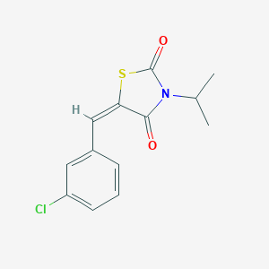 molecular formula C13H12ClNO2S B286259 (5E)-5-(3-chlorobenzylidene)-3-(propan-2-yl)-1,3-thiazolidine-2,4-dione 