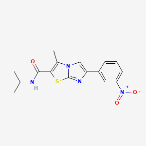 3-methyl-6-(3-nitrophenyl)-N-(propan-2-yl)imidazo[2,1-b][1,3]thiazole-2-carboxamide