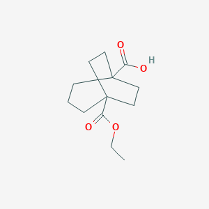 molecular formula C13H20O4 B2862602 5-(Ethoxycarbonyl)bicyclo[3.2.2]nonane-1-carboxylic acid CAS No. 24238-73-1
