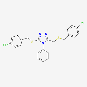 4-chlorobenzyl 5-{[(4-chlorobenzyl)sulfanyl]methyl}-4-phenyl-4H-1,2,4-triazol-3-yl sulfide