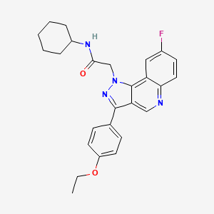 molecular formula C26H27FN4O2 B2862617 N-cyclohexyl-2-[3-(4-ethoxyphenyl)-8-fluoro-1H-pyrazolo[4,3-c]quinolin-1-yl]acetamide CAS No. 932499-60-0