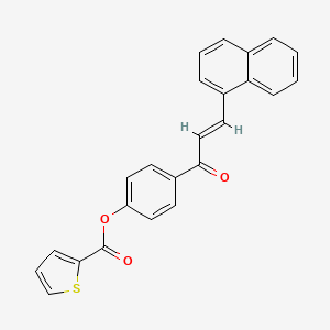 molecular formula C24H16O3S B2862619 4-((2E)-3-naphthylprop-2-enoyl)phenyl thiophene-2-carboxylate CAS No. 306730-11-0