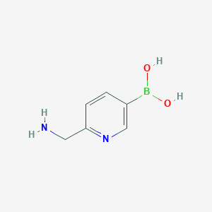 (6-(Aminomethyl)pyridin-3-yl)boronic acid