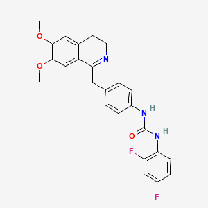 1-(2,4-Difluorophenyl)-3-[4-[(6,7-dimethoxy-3,4-dihydroisoquinolin-1-yl)methyl]phenyl]urea