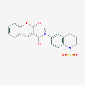 N-(1-methylsulfonyl-3,4-dihydro-2H-quinolin-6-yl)-2-oxochromene-3-carboxamide