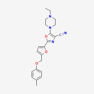 5-(4-Ethylpiperazin-1-yl)-2-(5-((p-tolyloxy)methyl)furan-2-yl)oxazole-4-carbonitrile