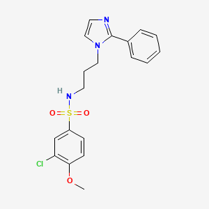 3-chloro-4-methoxy-N-(3-(2-phenyl-1H-imidazol-1-yl)propyl)benzenesulfonamide