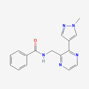 N-((3-(1-methyl-1H-pyrazol-4-yl)pyrazin-2-yl)methyl)benzamide