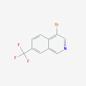 molecular formula C10H5BrF3N B2862637 4-溴-7-(三氟甲基)异喹啉 CAS No. 2386466-90-4