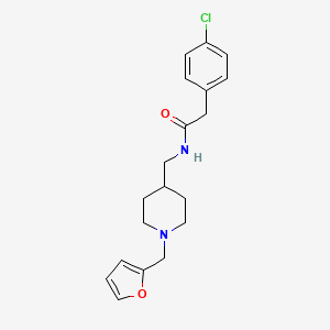 2-(4-chlorophenyl)-N-((1-(furan-2-ylmethyl)piperidin-4-yl)methyl)acetamide