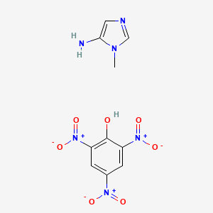 molecular formula C10H10N6O7 B2862648 5-Amino-1-methylimidazole Picrate CAS No. 99058-66-9
