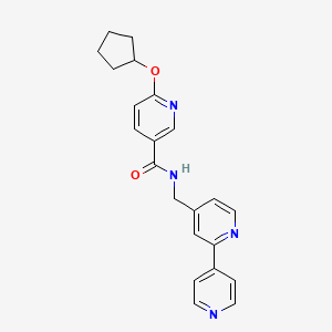 N-([2,4'-bipyridin]-4-ylmethyl)-6-(cyclopentyloxy)nicotinamide