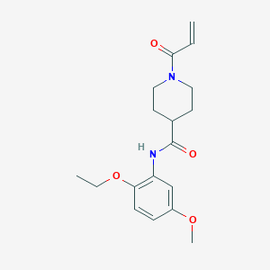 molecular formula C18H24N2O4 B2862657 N-(2-Ethoxy-5-methoxyphenyl)-1-prop-2-enoylpiperidine-4-carboxamide CAS No. 2361733-06-2