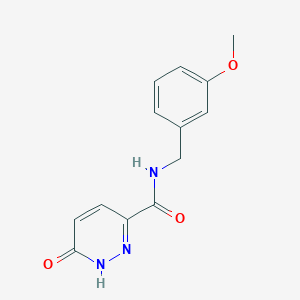 molecular formula C13H13N3O3 B2862658 N-[(3-methoxyphenyl)methyl]-6-oxo-1H-pyridazine-3-carboxamide CAS No. 930970-85-7