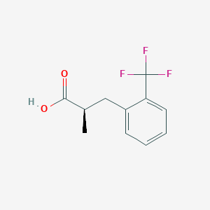 (2R)-2-Methyl-3-[2-(trifluoromethyl)phenyl]propanoic acid