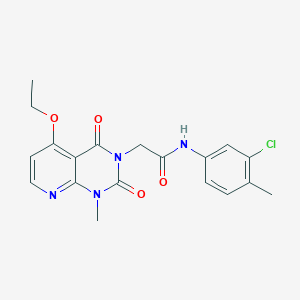 molecular formula C19H19ClN4O4 B2862671 N-(3-chloro-4-methylphenyl)-2-(5-ethoxy-1-methyl-2,4-dioxo-1,2-dihydropyrido[2,3-d]pyrimidin-3(4H)-yl)acetamide CAS No. 1005304-94-8