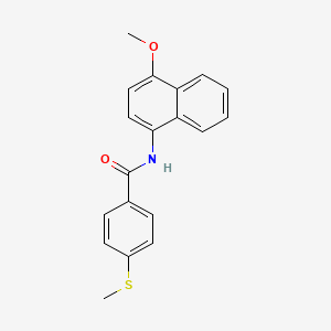 molecular formula C19H17NO2S B2862673 N-(4-methoxynaphthalen-1-yl)-4-(methylthio)benzamide CAS No. 896356-27-7