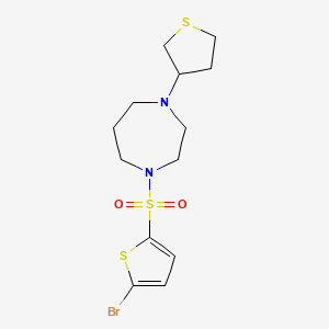 1-((5-Bromothiophen-2-yl)sulfonyl)-4-(tetrahydrothiophen-3-yl)-1,4-diazepane