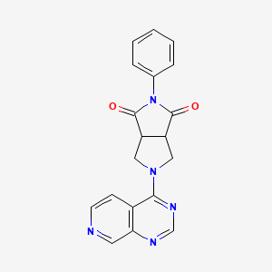molecular formula C19H15N5O2 B2862680 5-Phenyl-2-pyrido[3,4-d]pyrimidin-4-yl-1,3,3a,6a-tetrahydropyrrolo[3,4-c]pyrrole-4,6-dione CAS No. 2415456-03-8
