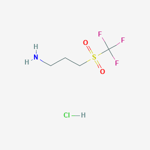 3-(Trifluoromethylsulfonyl)propan-1-amine;hydrochloride