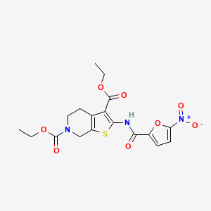 diethyl 2-(5-nitrofuran-2-carboxamido)-4,5-dihydrothieno[2,3-c]pyridine-3,6(7H)-dicarboxylate