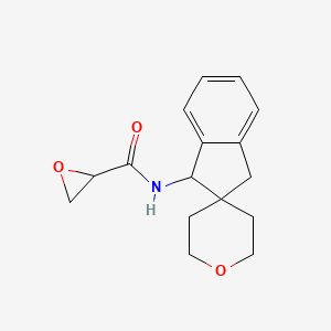 molecular formula C16H19NO3 B2862691 N-Spiro[1,3-dihydroindene-2,4'-oxane]-1-yloxirane-2-carboxamide CAS No. 2418671-36-8