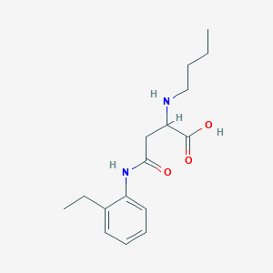 molecular formula C16H24N2O3 B2862692 2-(丁基氨基)-3-[(2-乙基苯基)氨基羰基]丙酸 CAS No. 1031309-97-3