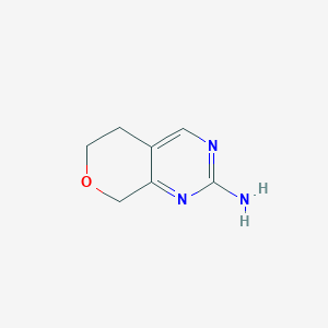 molecular formula C7H9N3O B2862695 5H,6H,8H-吡喃并[3,4-d]嘧啶-2-胺 CAS No. 1781072-41-0