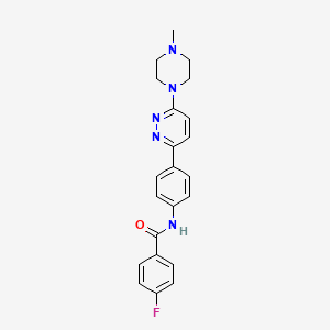 4-fluoro-N-(4-(6-(4-methylpiperazin-1-yl)pyridazin-3-yl)phenyl)benzamide