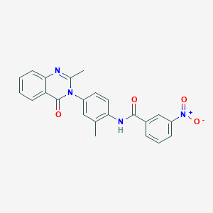 molecular formula C23H18N4O4 B2862711 N-[2-甲基-4-(2-甲基-4-氧代喹唑啉-3-基)苯基]-3-硝基苯甲酰胺 CAS No. 903262-48-6