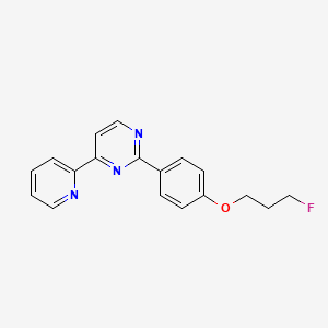 molecular formula C18H16FN3O B2862717 3-Fluoropropyl 4-[4-(2-pyridinyl)-2-pyrimidinyl]phenyl ether CAS No. 477862-13-8
