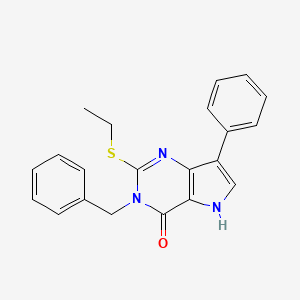 3-benzyl-2-(ethylthio)-7-phenyl-3H-pyrrolo[3,2-d]pyrimidin-4(5H)-one