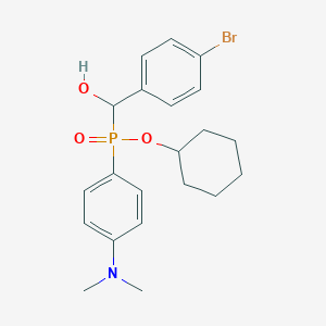 molecular formula C21H27BrNO3P B2862723 Cyclohexyl [(4-bromophenyl)(hydroxy)methyl][4-(dimethylamino)phenyl]phosphinate CAS No. 578754-94-6