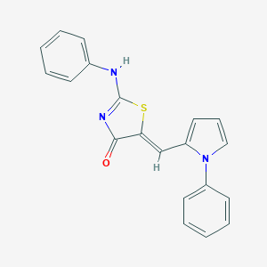 molecular formula C20H15N3OS B286273 (5Z)-2-anilino-5-[(1-phenylpyrrol-2-yl)methylidene]-1,3-thiazol-4-one 