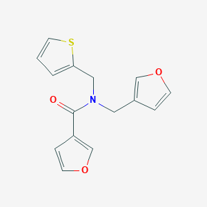 molecular formula C15H13NO3S B2862730 N-(呋喃-3-基甲基)-N-(噻吩-2-基甲基)呋喃-3-甲酰胺 CAS No. 1428379-13-8