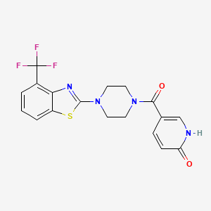 5-(4-(4-(trifluoromethyl)benzo[d]thiazol-2-yl)piperazine-1-carbonyl)pyridin-2(1H)-one
