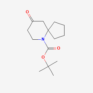 molecular formula C14H23NO3 B2862769 Tert-butyl 9-oxo-6-azaspiro[4.5]decane-6-carboxylate CAS No. 1784022-52-1