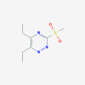 molecular formula C8H13N3O2S B2862773 5,6-Diethyl-3-methylsulfonyl-1,2,4-triazine CAS No. 2287283-03-6