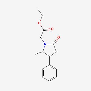 Ethyl 2-(2-methyl-5-oxo-3-phenylpyrrolidin-1-yl)acetate