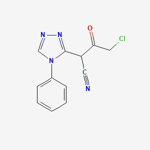 molecular formula C12H9ClN4O B2862787 4-氯-3-氧代-2-(4-苯基-1,2,4-三唑-3-基)丁腈 CAS No. 847758-70-7