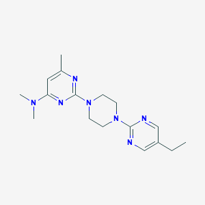 molecular formula C17H25N7 B2862792 2-[4-(5-Ethylpyrimidin-2-yl)piperazin-1-yl]-N,N,6-trimethylpyrimidin-4-amine CAS No. 2415525-31-2
