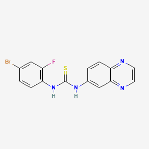 N-(4-bromo-2-fluorophenyl)-N'-(6-quinoxalinyl)thiourea